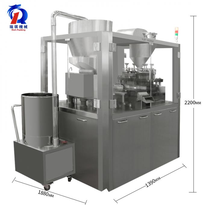 Pneumatic Automatic Capsule Filling Machine 1800×1390×2200mm Dimension 0