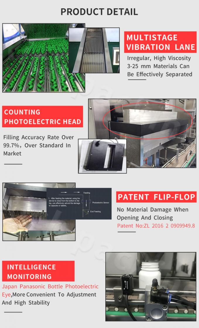 RQ-DSL-12 Multistage Vibration Automatic Supplements Tablets Counting Machine 3