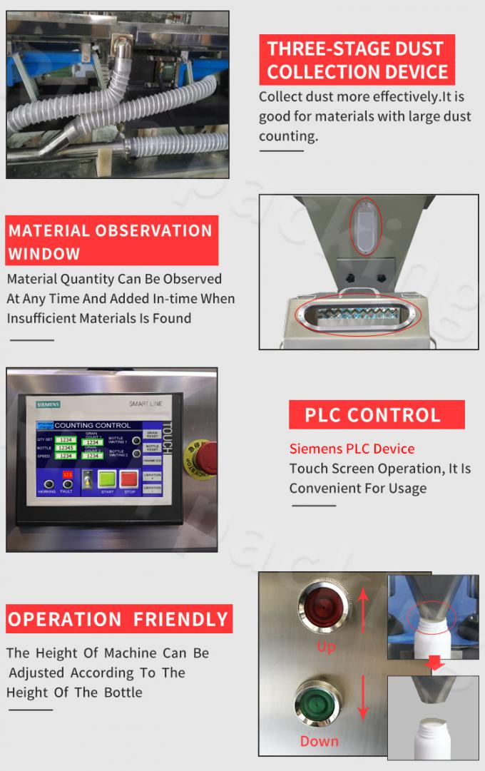 RQ-DSL-12 Multistage Vibration Automatic Supplements Tablets Counting Machine 4