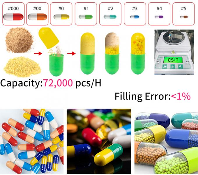 Capsule Filling Machine NJP 1200 High Speed Fully Automatic 72000 Pcs/H 1
