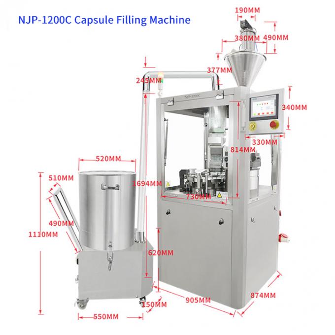 Fully Automatic Capsule Filler Filling Machine Njp-1200C Three - Year Warranty 0