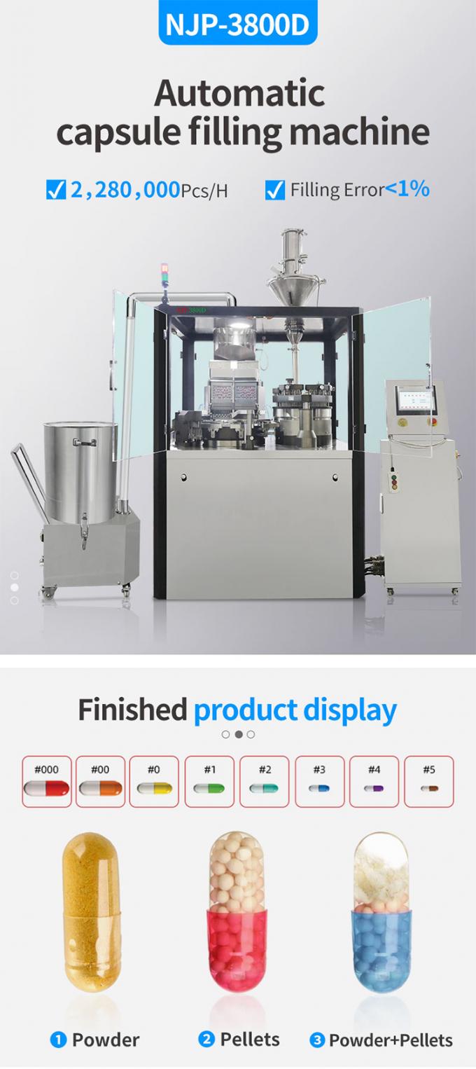 Auto Capsule Filler Machine Njp-3800D High Speed 000-5# Hard Gel Capsule 0