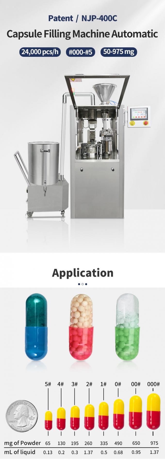 Gelatin Capsule Powder Filling Machine 24000 Pcs Per Hour Capsule Filling Machinery 0