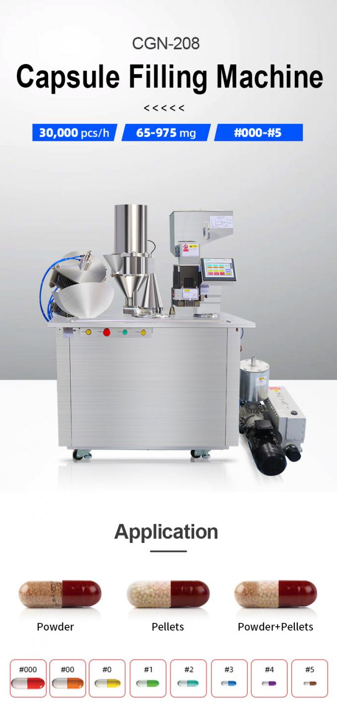 Pharmaceutical Powder Hard Gelatin Semi Automatic Capsule Filling Machine 0