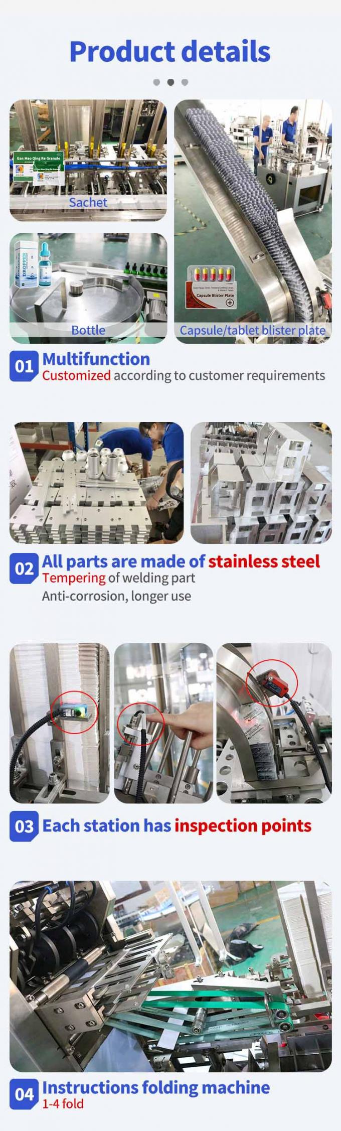 Fully Automatic Carton Box Packaging Packing Cartoning Machine Convenient Maintenance And Repair 1