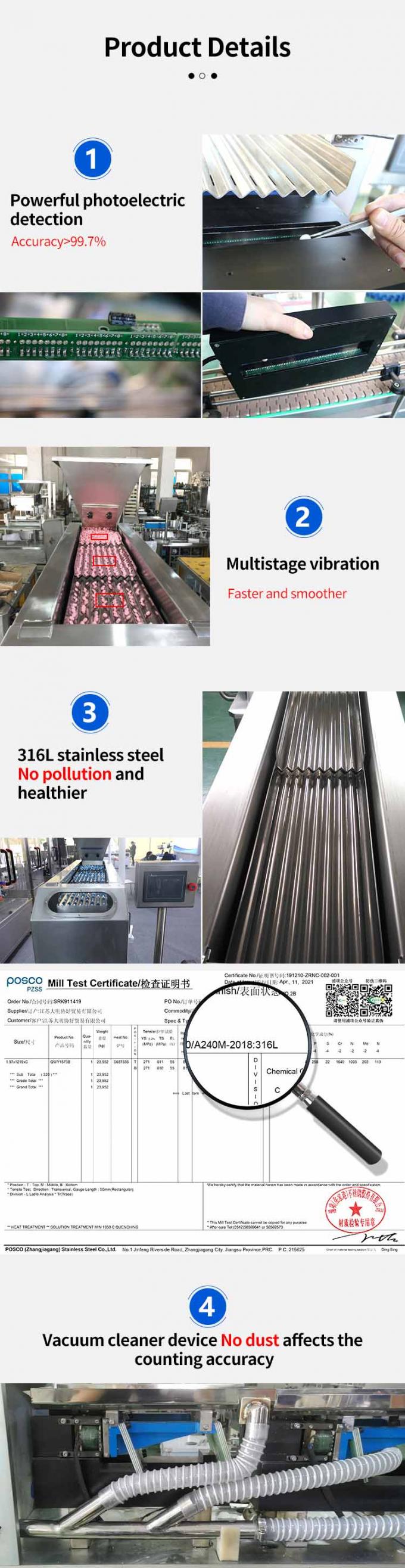 Electronic Automatic Counting Machine / Medicine Pill Capsule Counting Filling Machine 1