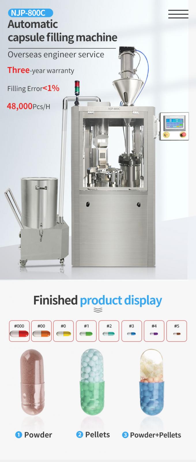 Capsules Filling Machine  Pharmaceutical Hard Gelatin Herbal Size 00 0 1 2 3 4 5 0