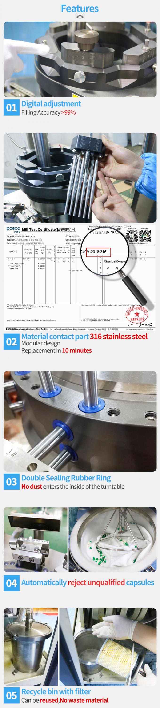 Capsules Filling Machine  Pharmaceutical Hard Gelatin Herbal Size 00 0 1 2 3 4 5 1