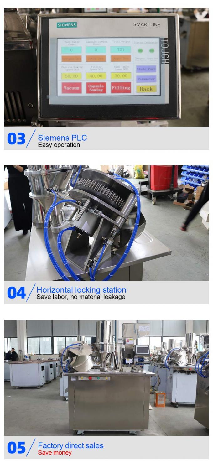 Pharmaceutical Powder Hard Gelatin Semi Automatic Capsule Filling Machine 2