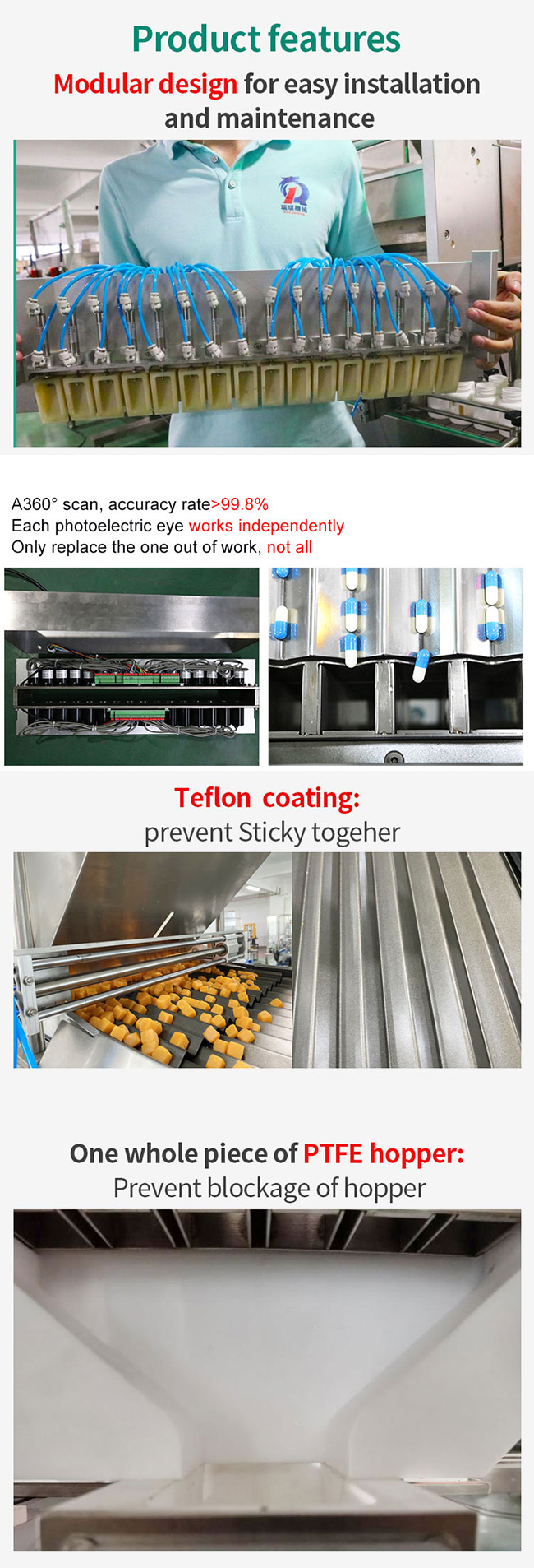 Vitamin Gummy Bear Soft Candy Tablet Bottle Counting Machine Fully Automatic 1