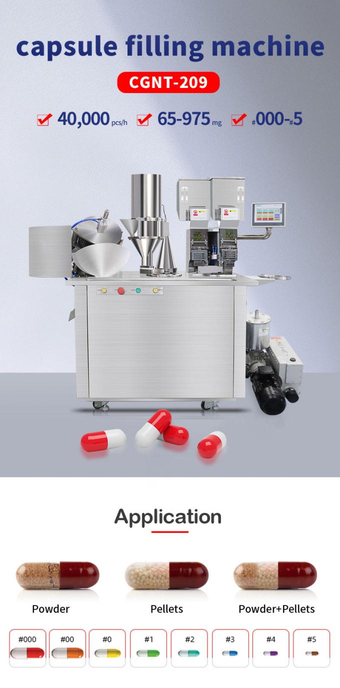 CGNT 209 Semi Automatic Capsule Filling Machine Meeting GMP Standard 0