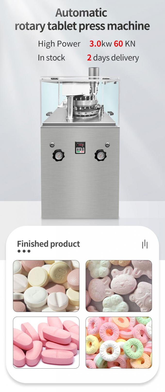 Pill Tablet Press Machine Automatic ZP 17 19 GMP CE For Powder 0