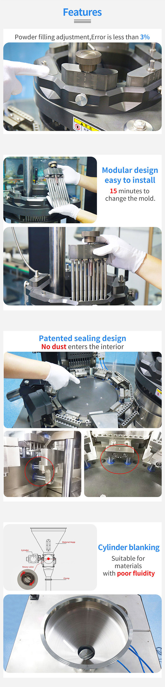 Capsule Filling Machine High Speed Automatic Pharmaceutical NJP 90000 Pcs/H 1