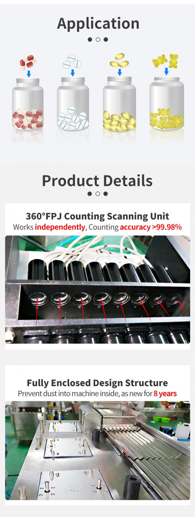 Tablet Counting Machine Automatic Pill Softgel Capsule Bottling Counter 1