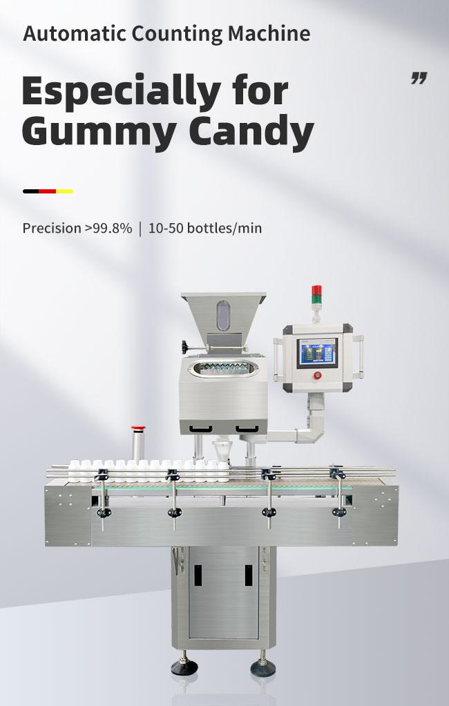 PLC Touch Control 8 Channel Automatic Counting Machine Bottling Gummy Bear Candy Tablet Capsule 0