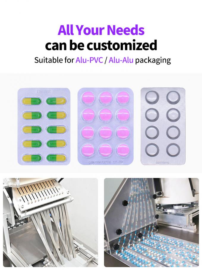 High Capacity Blister Packing Machine 11200 Plates/h for Tablet Capsule Pill Packaging 2