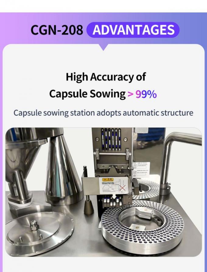 Capsule sowing station adopts automatic structure