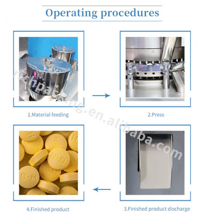27 Punch Double Pressure Mode Tablet Press Machine With Deduster , Candy Press Machine 0