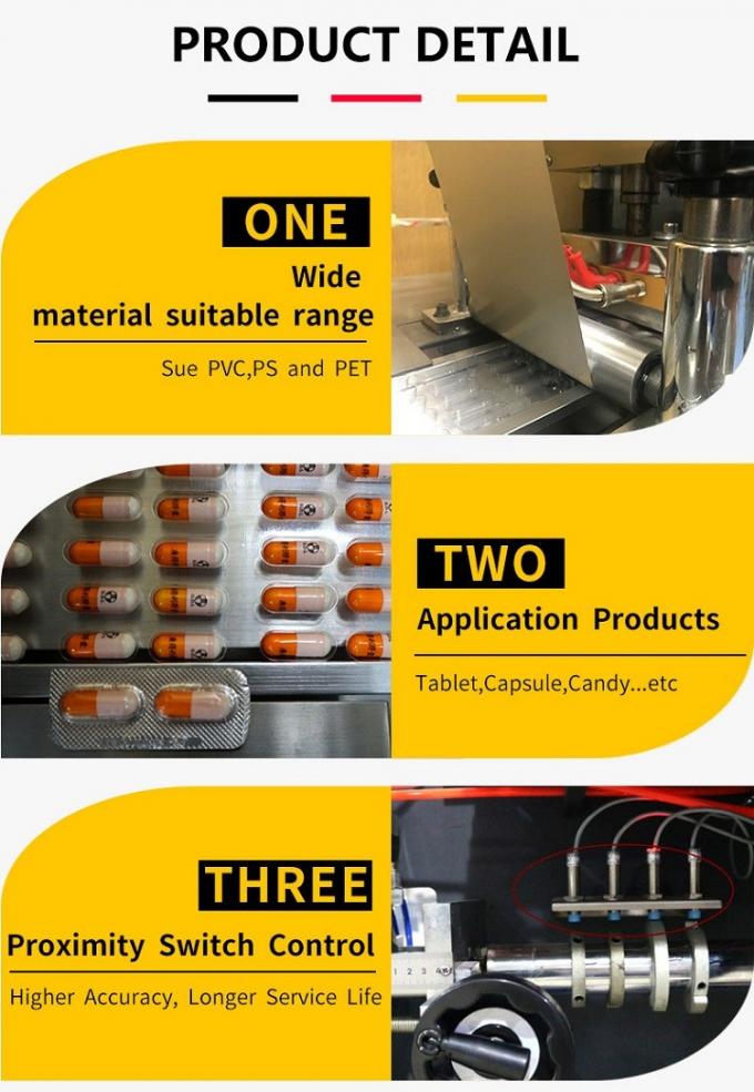 Thermoforming Alu Pvc Blister Packing Machine For Chewing Gums Milk Tablet Blister Machine 1