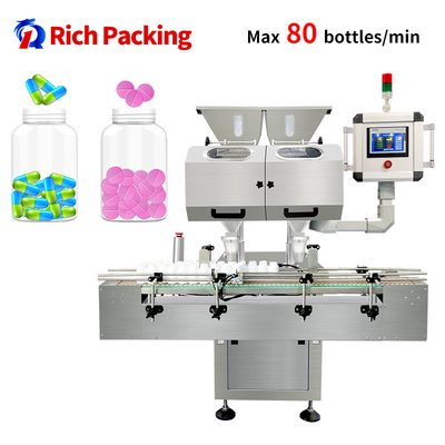 Flip - Flop Capsule Automatic Counting Machine High Speed 20-80 Bottle / Min