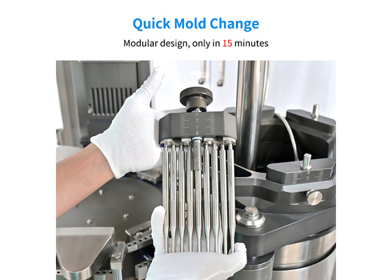 Stainless Steel 600KG Capsule Filling Machine 90000pcs / Hour For Pharmaceutical