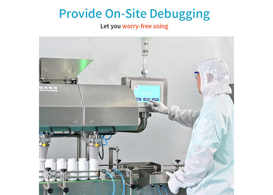 55-100 Bottles / Min Automatic Counting Bottling Machine Filling Tablet Capsule