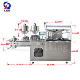 Dpp 160L Liquid Pack Blister Packaging Machine , Liquid Filling And Sealing Packing Machine