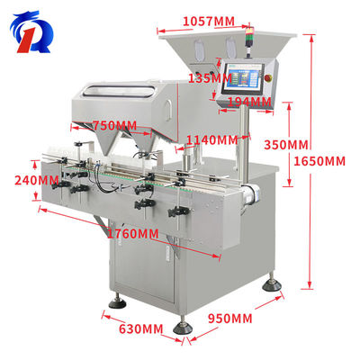 24 Channel Automatic Capsules Counting Machine For Bottle Filler