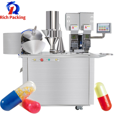 Semi - Auto Capsule Filling Machine Double Head 40000Pcs/H For Powder Pellet