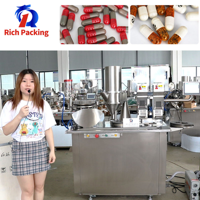 Semi - Auto Capsule Filling Machine 40000 Pcs/H For Powder Pellet