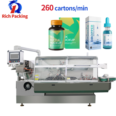 Alta velocità automatica completa della macchina d'inscatolamento dell'imballaggio del cartone della scatola della fiala della bottiglia