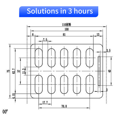 2300 Plates / H Blister Packing Machine DPP-90 80 Tablet Capsule Pill