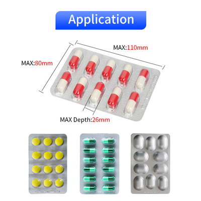 2300 Placas / H Máquina de Embalar Blister DPP-90 80 Comprimidos Cápsulas Comprimidos