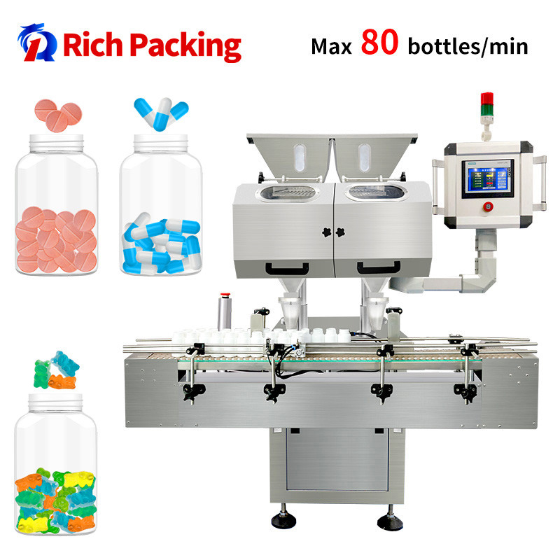 80 Bottles / Min 16 Channels Pills Capsules Automatic Counting Machine