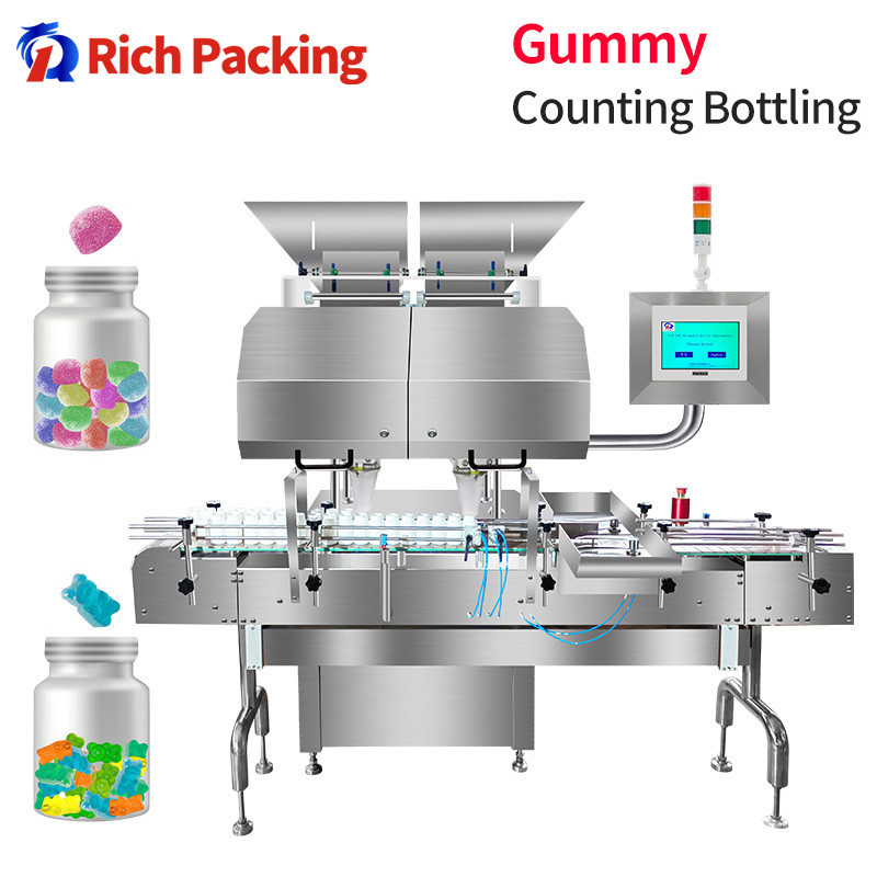 Gummy Counting Machine Automatic Packing Filling Bottling Sugar Pectin Oiled Candy