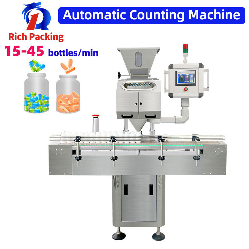 8 Channel Automatic Counting Machine Bottle Washing Filling Capping Machine Line