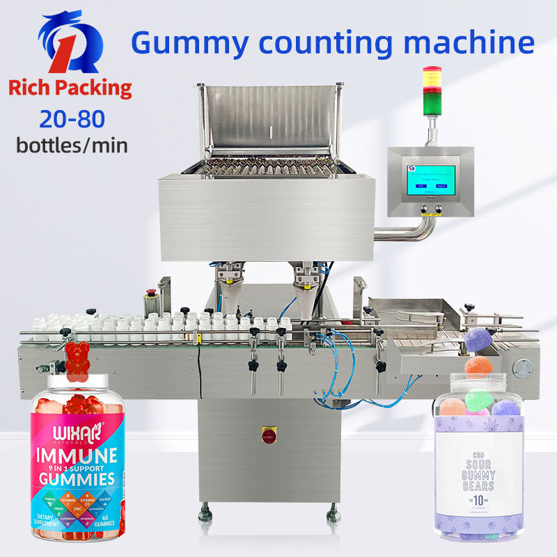 16 Channel Auto Automatic Counting Machine Electronic Bottling Milk Tablet Candy Chewing Gums