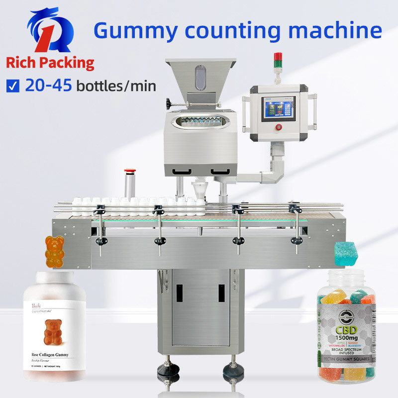 RQ-DSL-8 Automatic Counting Machine Vibrating Bottling Gummies Bear