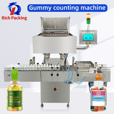 Şeker Sakızlı Sayma Şişeleme Sayacı Makinesi 16 Kanal Otomatik