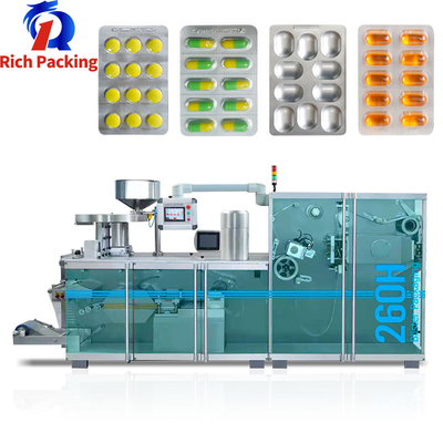 الدوائية نوع الأسطوانة كبسولة قرص حبوب منع الحمل Alu Pvc Alu Alu Blister Packing Packaging Machine